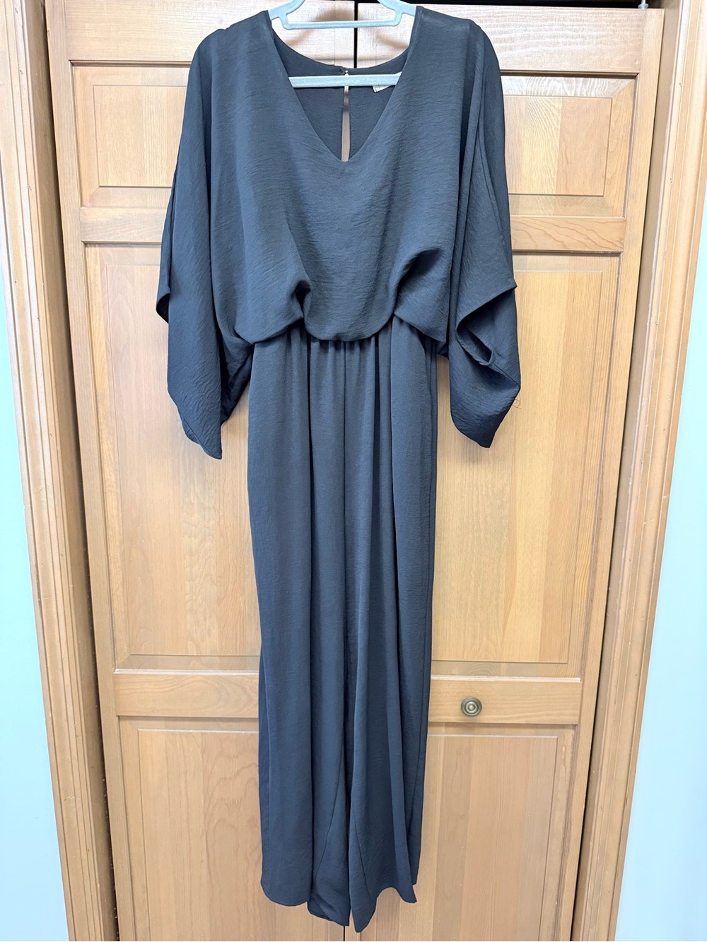 JODIFL Black Wide Leg Kimono Sleeve Jumpsuit Size L